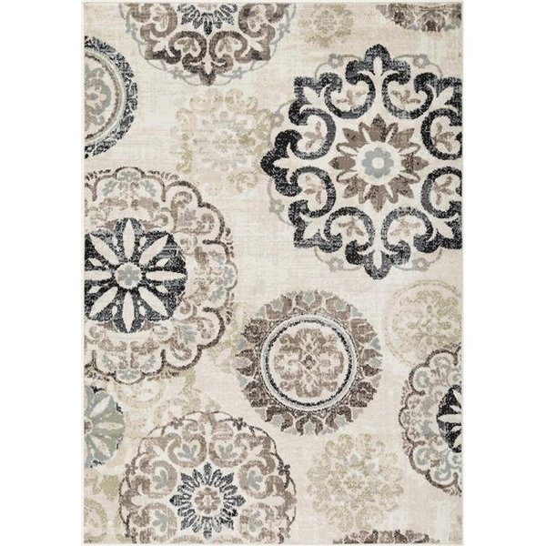 Lbaiet Lbaiet MN698E57 5 x 7 ft. Mindoro Katie Mid-Century Rug; Beige MN698E57